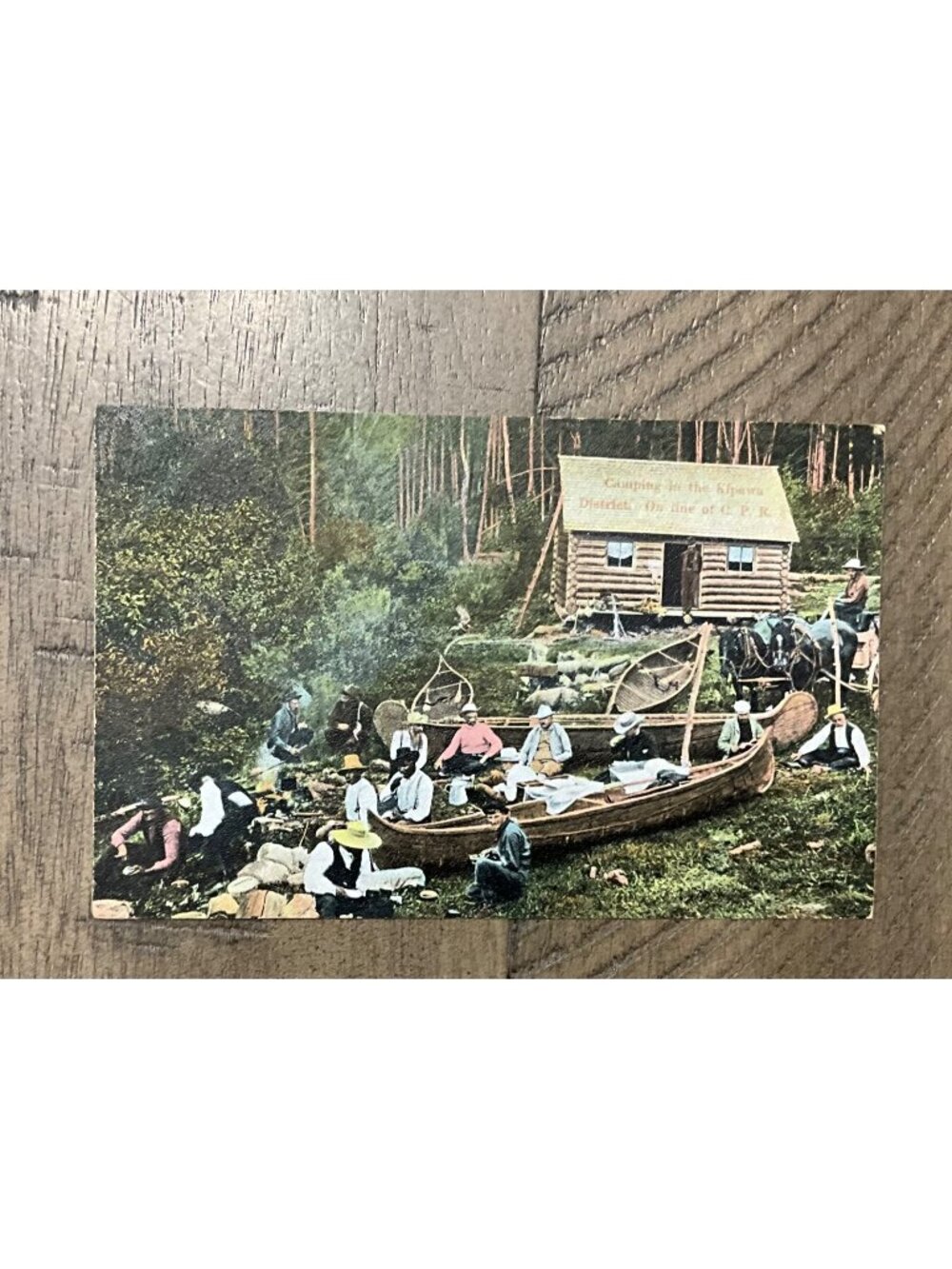 POSTCARD Camping in the Kipawa District Canadian Pacific Railway Canoes CPR